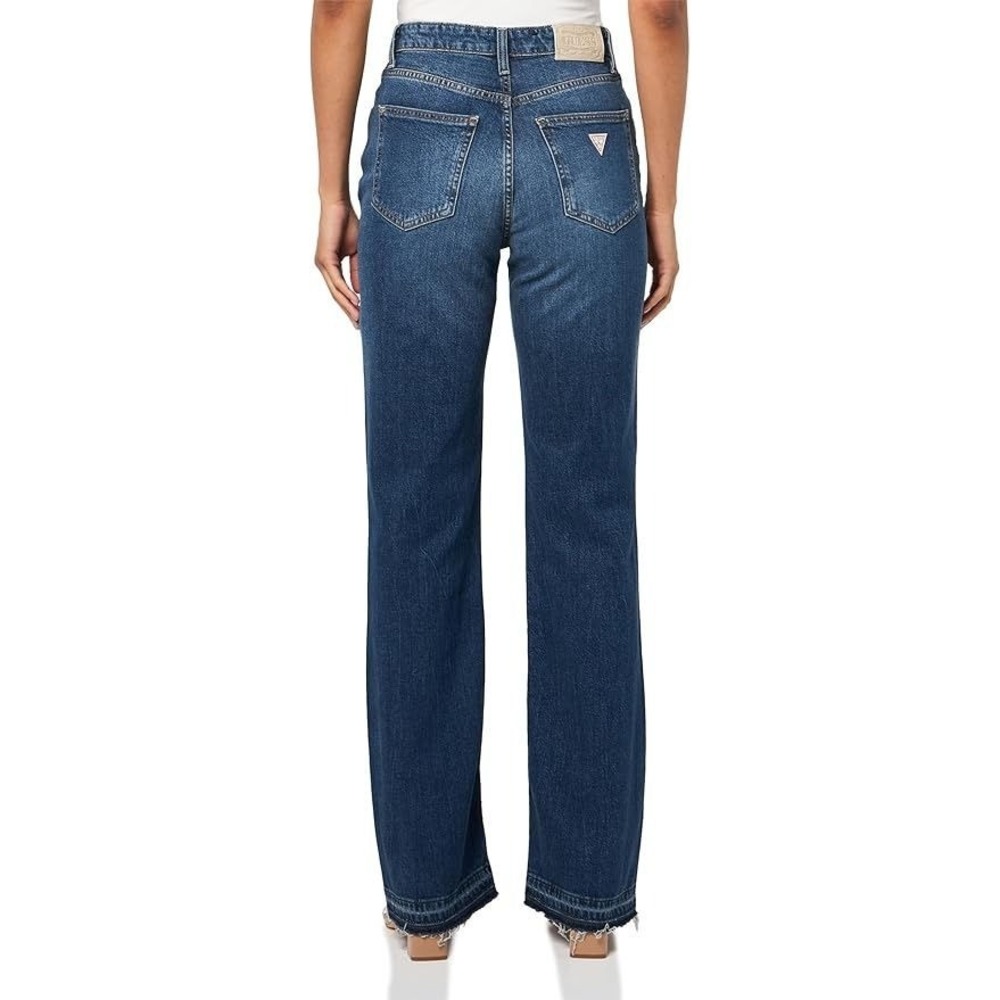 Guess Women's Eco 80s Straight Leg High Rise Reg Fit Raw Hem Jeans - 28Wx33L NWT - Picture 2 of 2